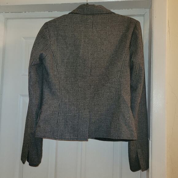 Vintage 90s Womens Floral Embroidered Houndstooth Blazer Size M Wet Seal - Picture 2 of 9
